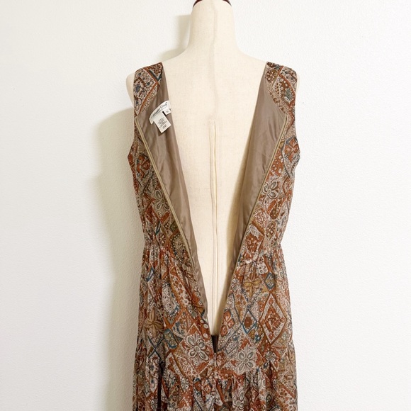 Coldwater Creek Patchwork Print Metallic Accent Maxi Dress - Picture 7 of 9